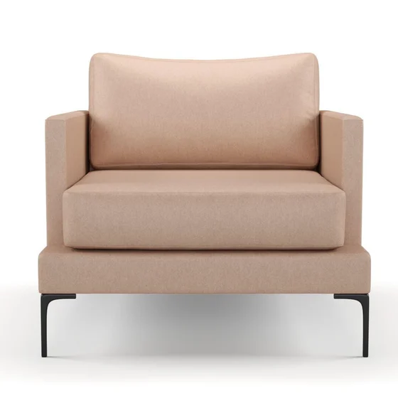Photo of the fabric Prato Peach swatch by Mokum. Use for Upholstery, Accessory. Style of Plain, Texture