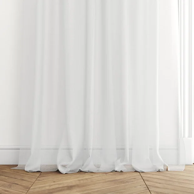 Photo of the fabric Beauvoir Ivory swatch by James Dunlop. Use for Sheer Curtains. Style of Plain, Sheer
