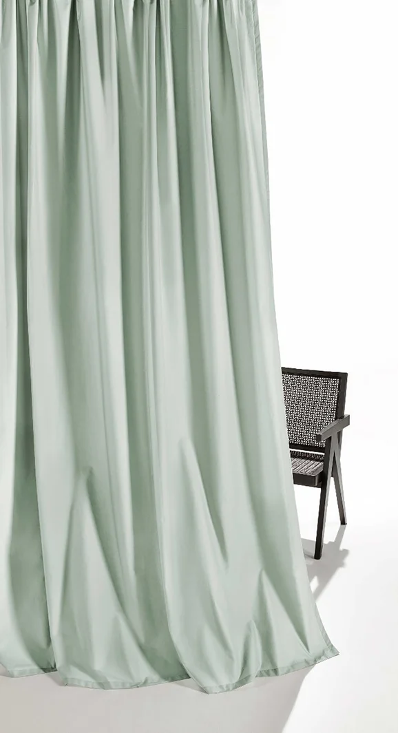 Photo of the fabric Puris 14650 102 in situ by Fischbacher 1819. Use for Curtains. Style of Plain