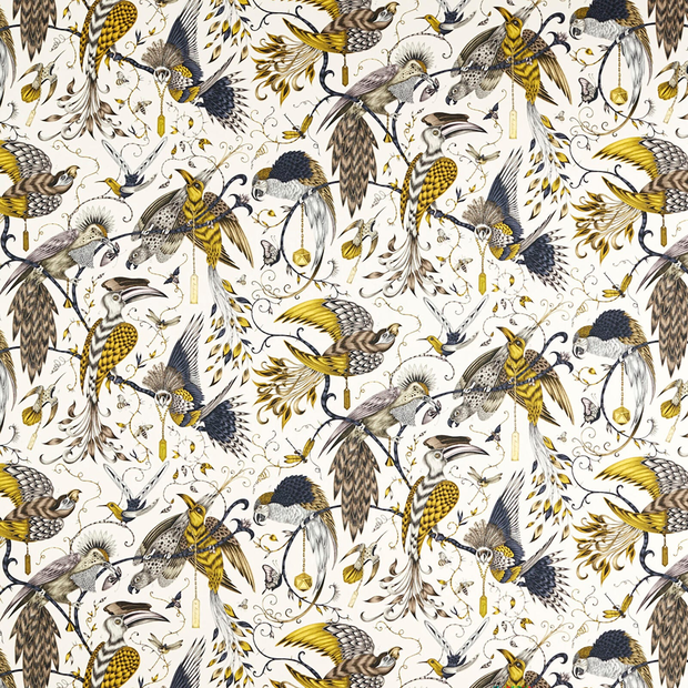 Photo of the fabric Audubon Indoor Outdoor Ccf0864 3 swatch by Clarke & Clarke. Use for Curtains, Upholstery Light Duty, Upholstery, Accessory. Style of Animals And Birds, Print