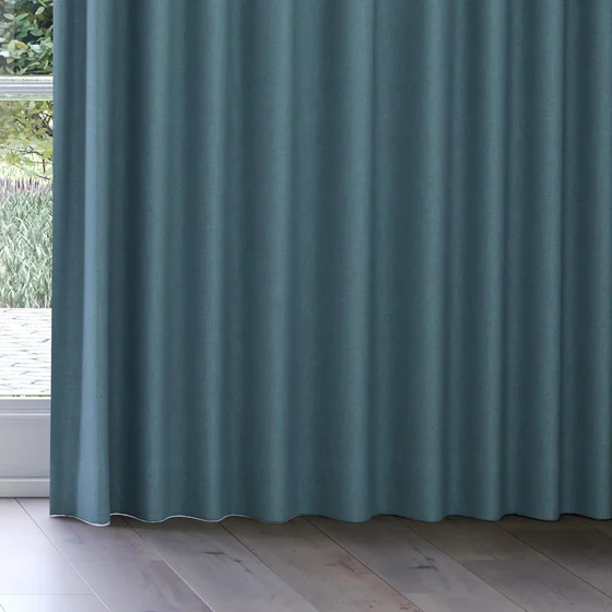 Photo of the fabric Envoy 2 Oasis 320cm swatch by James Dunlop Essentials. Use for Curtains, Accessory, Top of Bed. Style of Plain, Texture