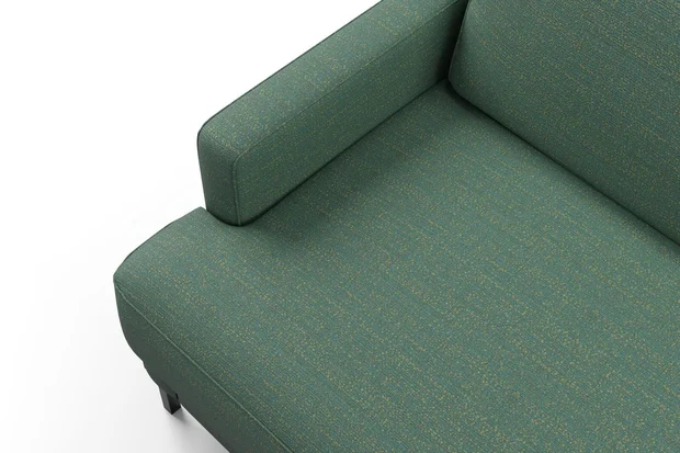 Photo of the fabric Elba Verdigris swatch by Mokum. Use for Upholstery, Accessory. Style of Plain, Texture