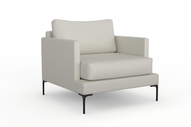Photo of the fabric Epitome Chalk swatch by Mokum. Use for Upholstery, Accessory. Style of Plain, Taffeta