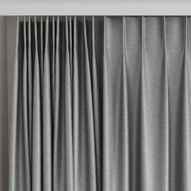 Photo of the fabric Provence Shark swatch by James Dunlop Essentials. Use for Curtains, Upholstery, Accessory, Top of Bed. Style of Plain, Texture