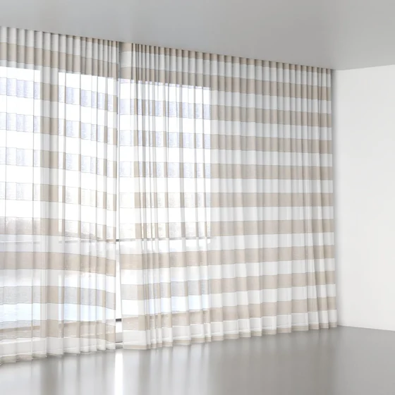 Photo of the fabric Long Beach Sand swatch by James Dunlop. Use for Sheer Curtains. Style of Sheer, Stripe