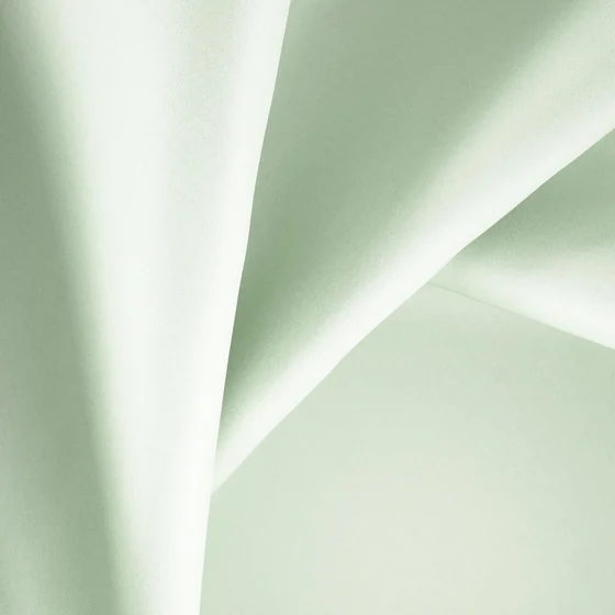 Photo of the fabric Catwalk Celadon swatch by Zepel. Use for Curtains, Upholstery Light Duty, Accessory, Top of Bed. Style of Plain, Taffeta