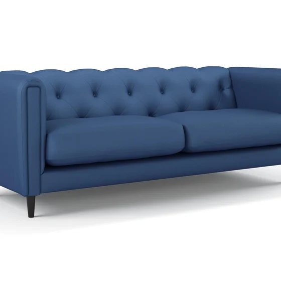 Photo of the fabric Sit Out Cadet swatch by James Dunlop FibreGuard. Use for Upholstery, Accessory. Style of Plain, Taffeta