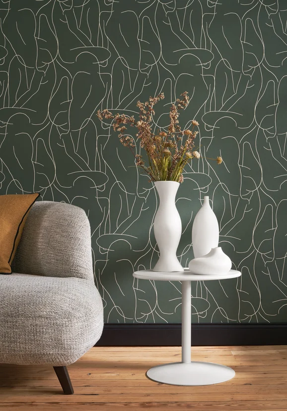 Photo of the fabric Academie Wallpaper 8610 8610 11 08 in situ by Casadeco. Use for Wall Covering. Style of Texture