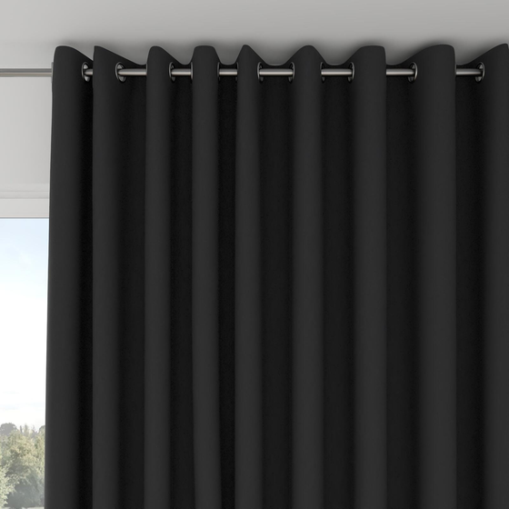 Photo of the fabric Satori Stonewash Onyx swatch by Mokum. Use for Curtains, Upholstery Light Duty, Accessory, Top of Bed. Style of Plain, Texture