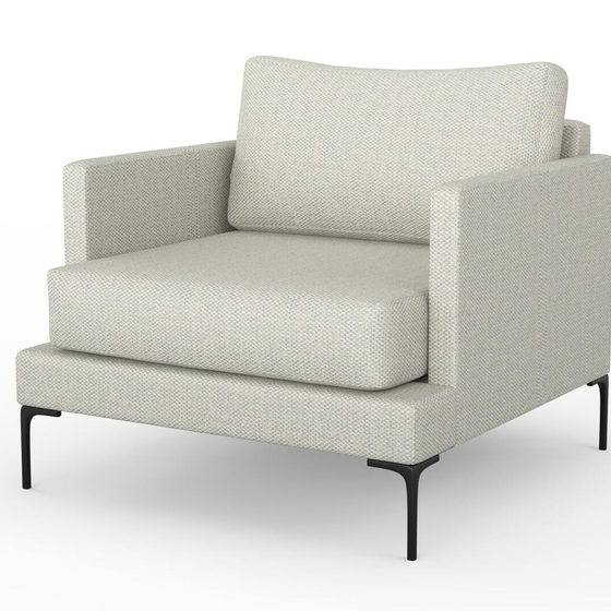 Photo of the fabric Strata Powder Blue swatch by Mokum. Use for Upholstery, Accessory. Style of Plain, Texture