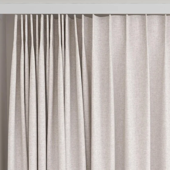 Photo of the fabric Envoy 2 Cameo 320cm swatch by James Dunlop Essentials. Use for Curtains, Accessory, Top of Bed. Style of Plain, Texture