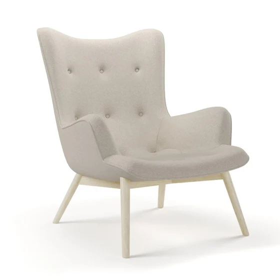 Photo of the fabric Attwood Sand swatch by James Dunlop. Use for Upholstery, Accessory. Style of Plain, Texture