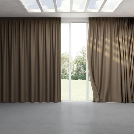 Photo of the fabric Bora Bora Kelp swatch by Mokum FibreGuard. Use for Curtains, Upholstery, Accessory. Style of Plain, Texture