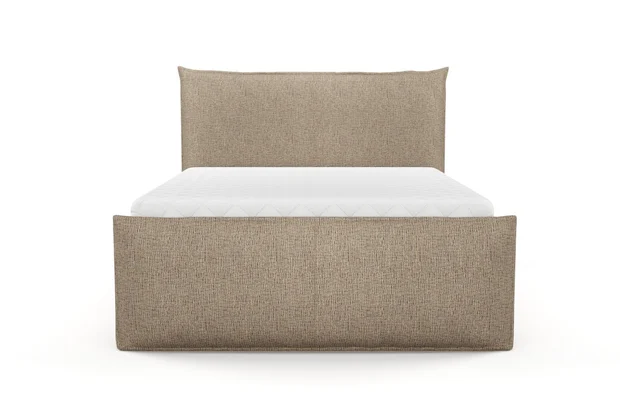 Photo of the fabric Gabrielle Walnut swatch by Mokum FibreGuard. Use for Upholstery, Accessory, Top of Bed. Style of Plain, Texture