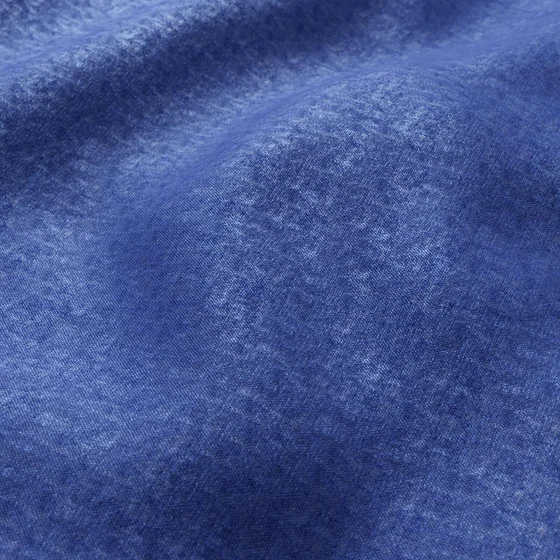 Photo of the fabric Amigo Cobalt swatch by Zepel. Use for Curtains, Upholstery, Accessory, Top of Bed. Style of Chenille, Plain