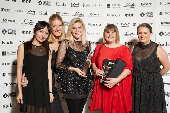 Above:&nbsp;The &lsquo;Material Girls&rsquo; at the 2016 Interior Awards. From left &ndash; Seina Yan, Liv Macfarlane, Liv Patience, Toni Brandso and Jamie Aspinall. (Not pictured: Suzie Mitchell). Image vis Urbis.