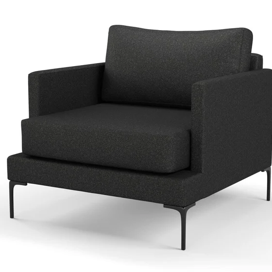 Photo of the fabric Palermo Onyx swatch by Mokum. Use for Upholstery, Accessory. Style of Plain, Texture