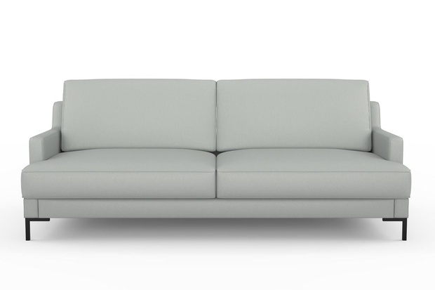 Photo of the fabric Eternal Duckegg Blue swatch by Mokum. Use for Curtains, Upholstery, Accessory. Style of Plain, Texture