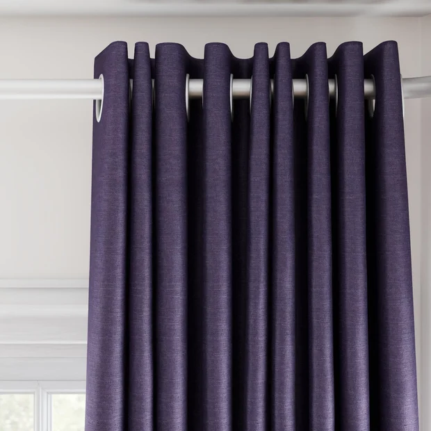 Photo of the fabric Provence Lavender swatch by James Dunlop Essentials. Use for Curtains, Upholstery, Accessory, Top of Bed. Style of Plain, Texture