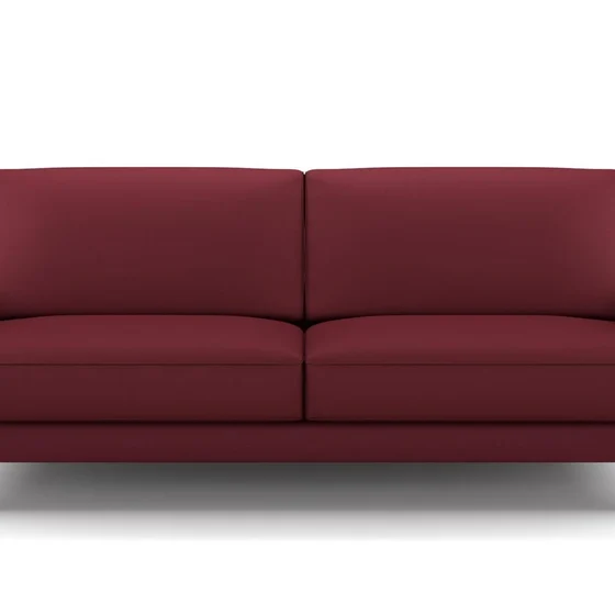 Photo of the fabric Como Bordeaux swatch by Mokum. Use for Upholstery, Accessory. Style of Plain, Texture