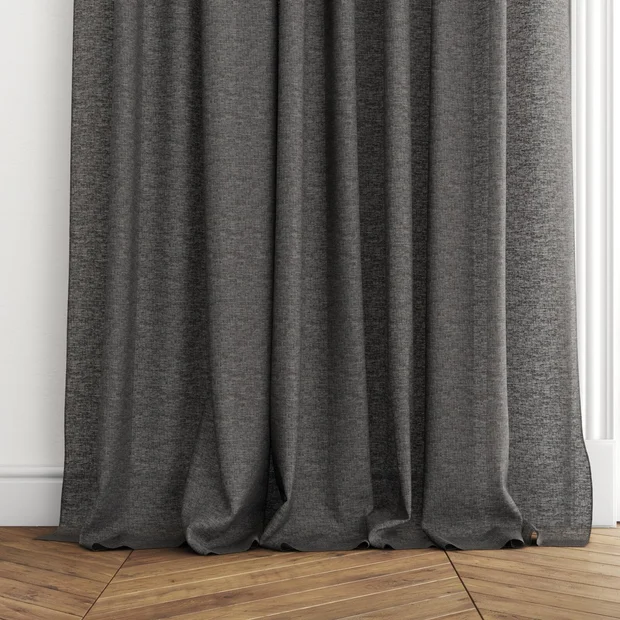 Photo of the fabric Shoji Charcoal swatch by Mokum. Use for Sheer Curtains. Style of Plain, Sheer