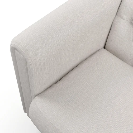 Photo of the fabric Dodge Dune swatch by James Dunlop FibreGuard. Use for Upholstery, Accessory, Top of Bed. Style of Plain, Texture