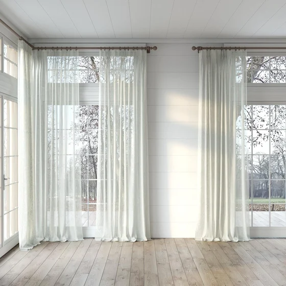 Photo of the fabric Palmery Willow swatch by James Dunlop. Use for Sheer Curtains. Style of Floral And Botannical, Sheer