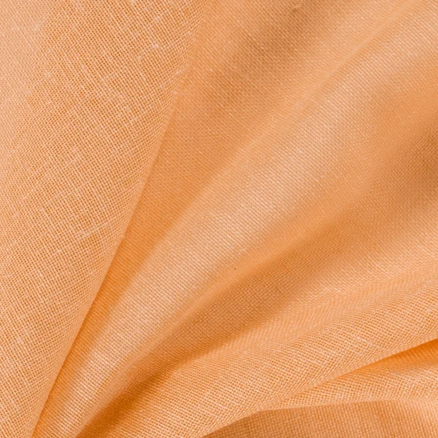 Photo of the fabric Rustica Peach swatch by Zepel. Use for Sheer Curtains. Style of Plain, Sheer