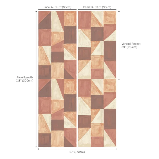 Photo of the fabric Reclaim Panel Wk815 02 swatch by Kirkby Design. Use for Wall Covering, Wall Panel/Mural. Style of Geometric