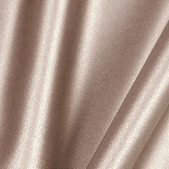 Photo of the fabric Sateen 137 Putty swatch by Zepel. Use for Curtains, Upholstery, Accessory, Top of Bed. Style of Plain, Taffeta