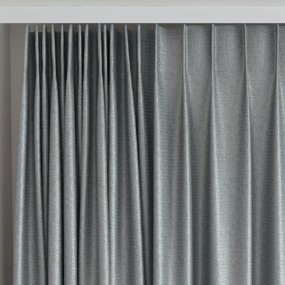 Photo of the fabric Kennedy II Blackout Slate swatch by James Dunlop. Use for Curtains. Style of Plain, Texture