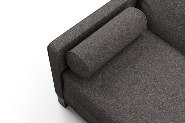 Photo of the fabric Omni Carbon swatch by James Dunlop FibreGuard. Use for Upholstery, Accessory, Top of Bed. Style of Plain, Texture