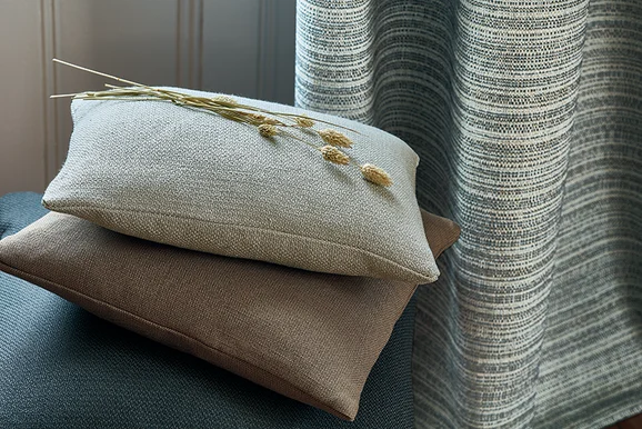 Photo of the fabric Kotor Easyclean V3370 12 in situ by Villa Nova. Use for Upholstery, Accessory. Style of Plain