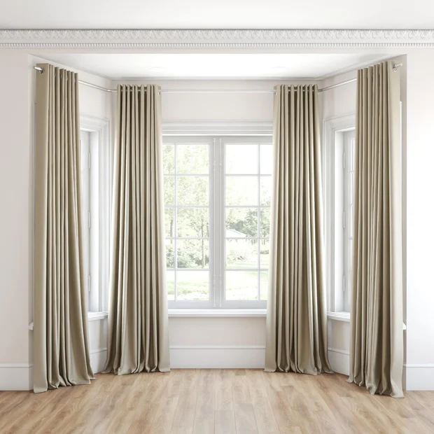 Photo of the fabric Banksia Linen swatch by James Dunlop. Use for Curtains, Accessory, Top of Bed. Style of Plain, Texture