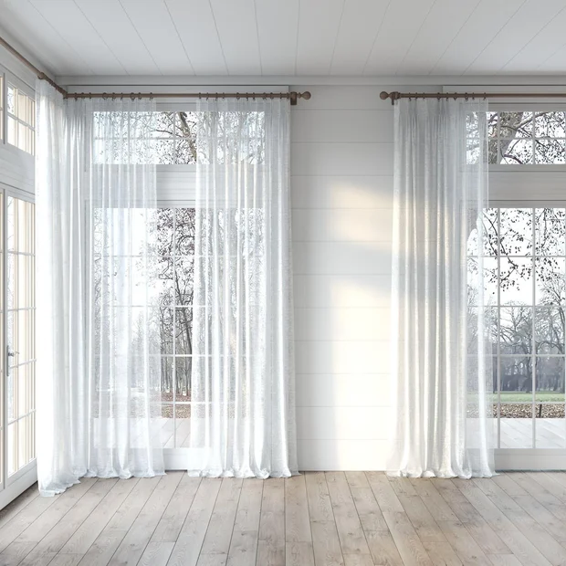 Photo of the fabric Beech Duckegg swatch by James Dunlop. Use for Sheer Curtains. Style of Plain, Sheer