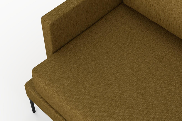 Photo of the fabric Pandanus Ochre swatch by Mokum. Use for Upholstery. Style of Plain, Taffeta