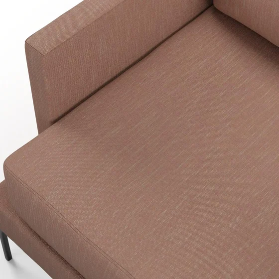 Photo of the fabric Sahel Burnt Orange swatch by Mokum. Use for Upholstery, Accessory. Style of Plain, Texture