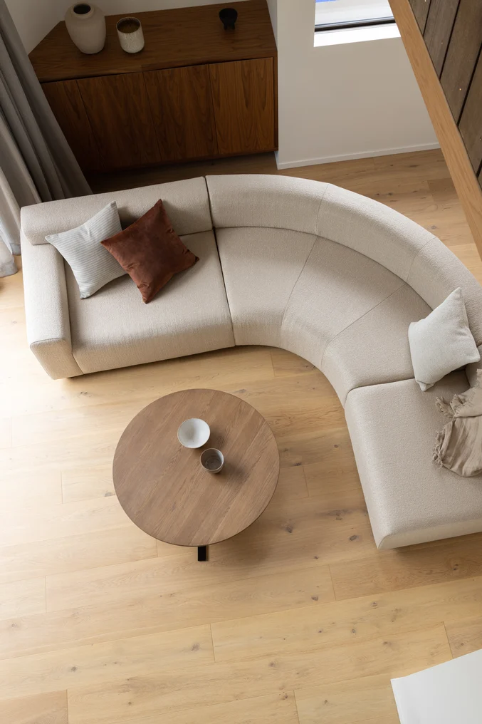 Kingsview Corner Sofa in Alpine colour Silt by James Dunlop