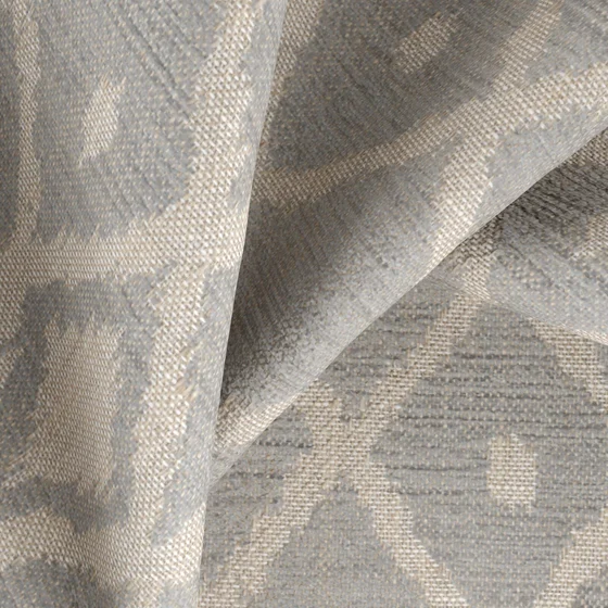 Photo of the fabric Boronia Dove swatch by Zepel. Use for Upholstery, Accessory. Style of Geometric