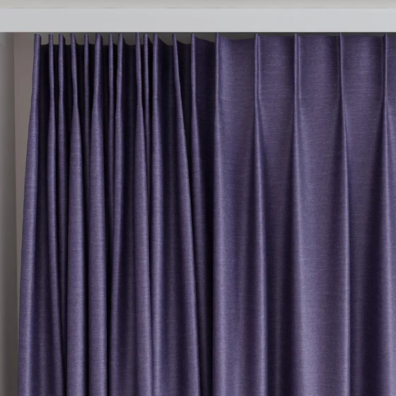 Photo of the fabric Provence Lavender swatch by James Dunlop Essentials. Use for Curtains, Upholstery, Accessory, Top of Bed. Style of Plain, Texture