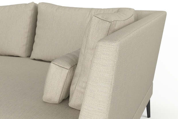 Photo of the fabric Pandanus Sand swatch by Mokum. Use for Upholstery. Style of Plain, Taffeta