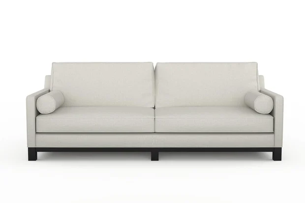 Photo of the fabric Grounded Oyster swatch by James Dunlop. Use for Upholstery, Accessory. Style of Plain, Texture