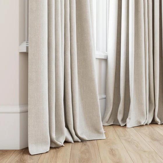 Photo of the fabric Effortless Crystal swatch by James Dunlop. Use for Curtains, Accessory. Style of Plain, Texture