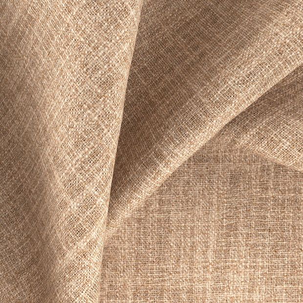 Photo of the fabric Motion Caramel swatch by Zepel. Use for Curtains. Style of Plain, Texture