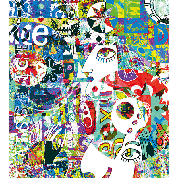 Photo of the fabric Big Eyes 6829 Panel 6829 44 56 swatch by Casadeco. Use for Wall Covering, Wall Panel/Mural