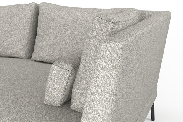 Photo of the fabric Grain Silver swatch by Mokum. Use for Upholstery, Accessory, Top of Bed. Style of Plain, Texture