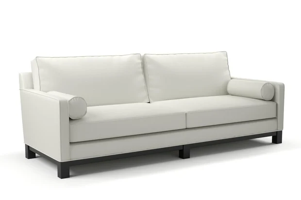 Photo of the fabric Sit Out Greige swatch by James Dunlop FibreGuard. Use for Upholstery, Accessory. Style of Plain, Taffeta