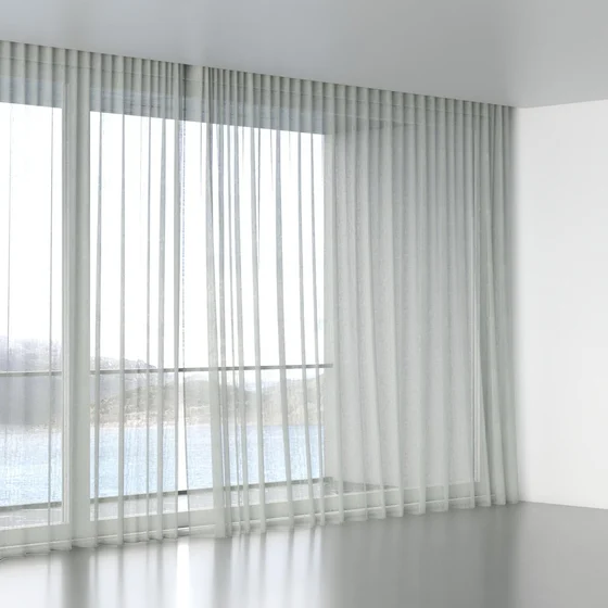 Photo of the fabric Coastal Surf swatch by James Dunlop Essentials. Use for Sheer Curtains. Style of Plain, Sheer