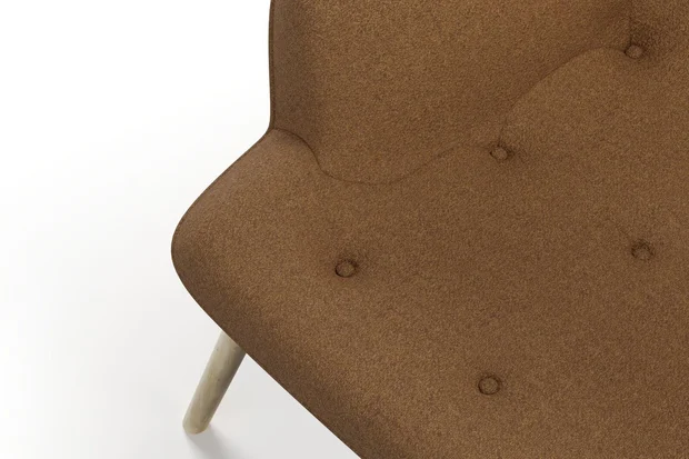 Photo of the fabric Alpine Clay swatch by James Dunlop. Use for Upholstery, Accessory. Style of Plain, Texture