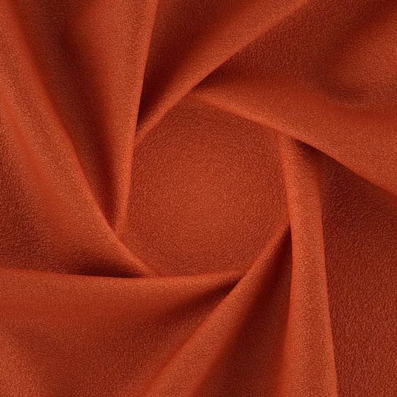 Photo of the fabric Snowdown Sienna swatch by Zepel FibreGuard. Use for Curtains, Upholstery, Accessory, Top of Bed. Style of Plain, Texture